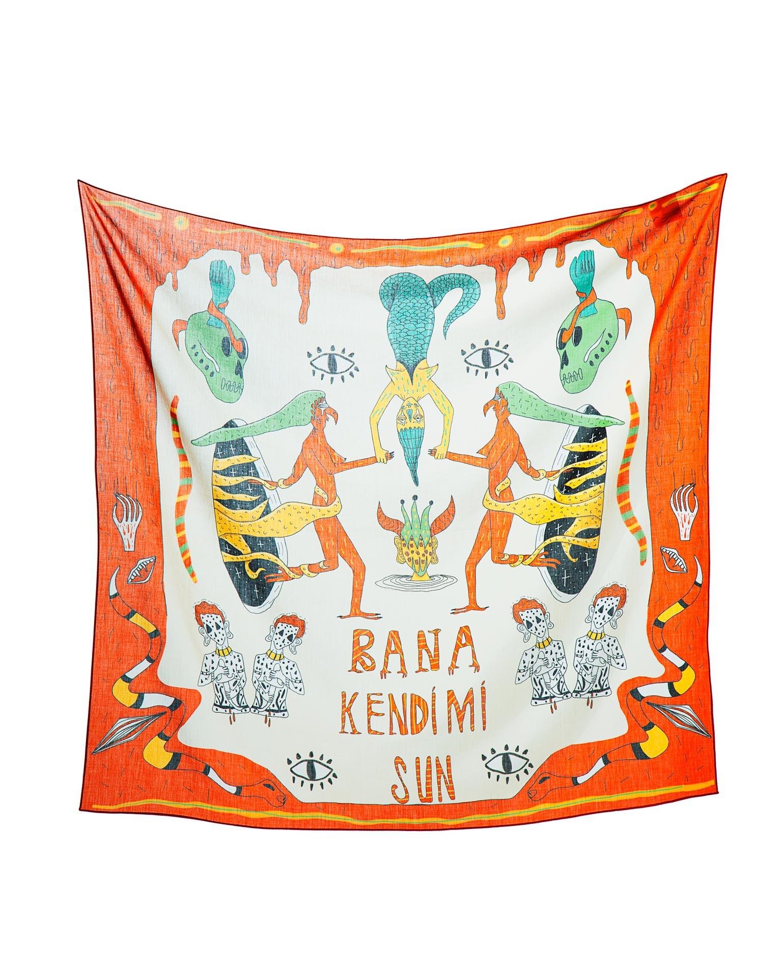 Kübra Su Yıldırım “Bana Kendimi Sun” Eşarp - OMM x Şarküteri Big Baboli