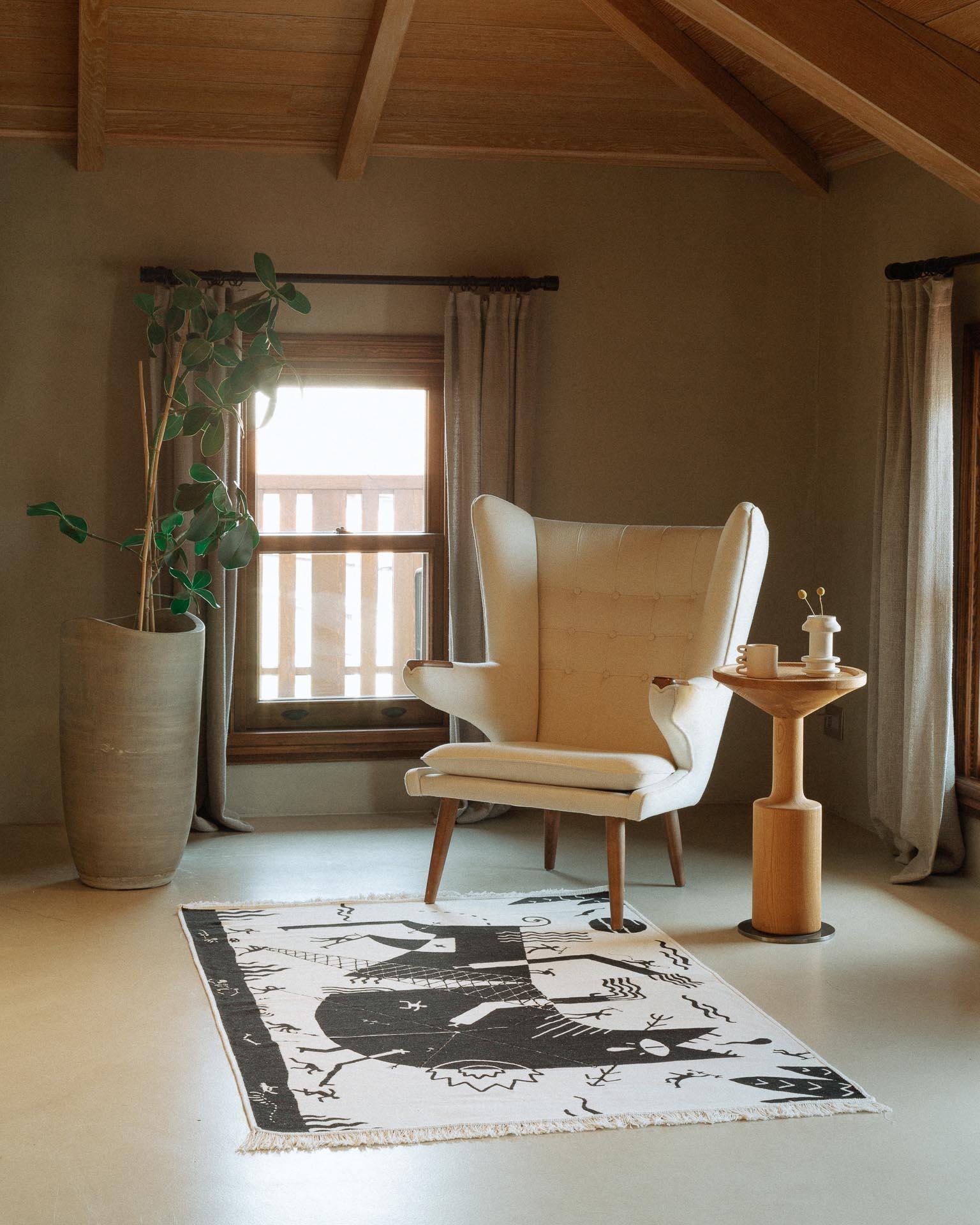 Murat Kalkavan “Hunt” Makine Dokuma Kilim - OMM x Şarküteri Big Baboli