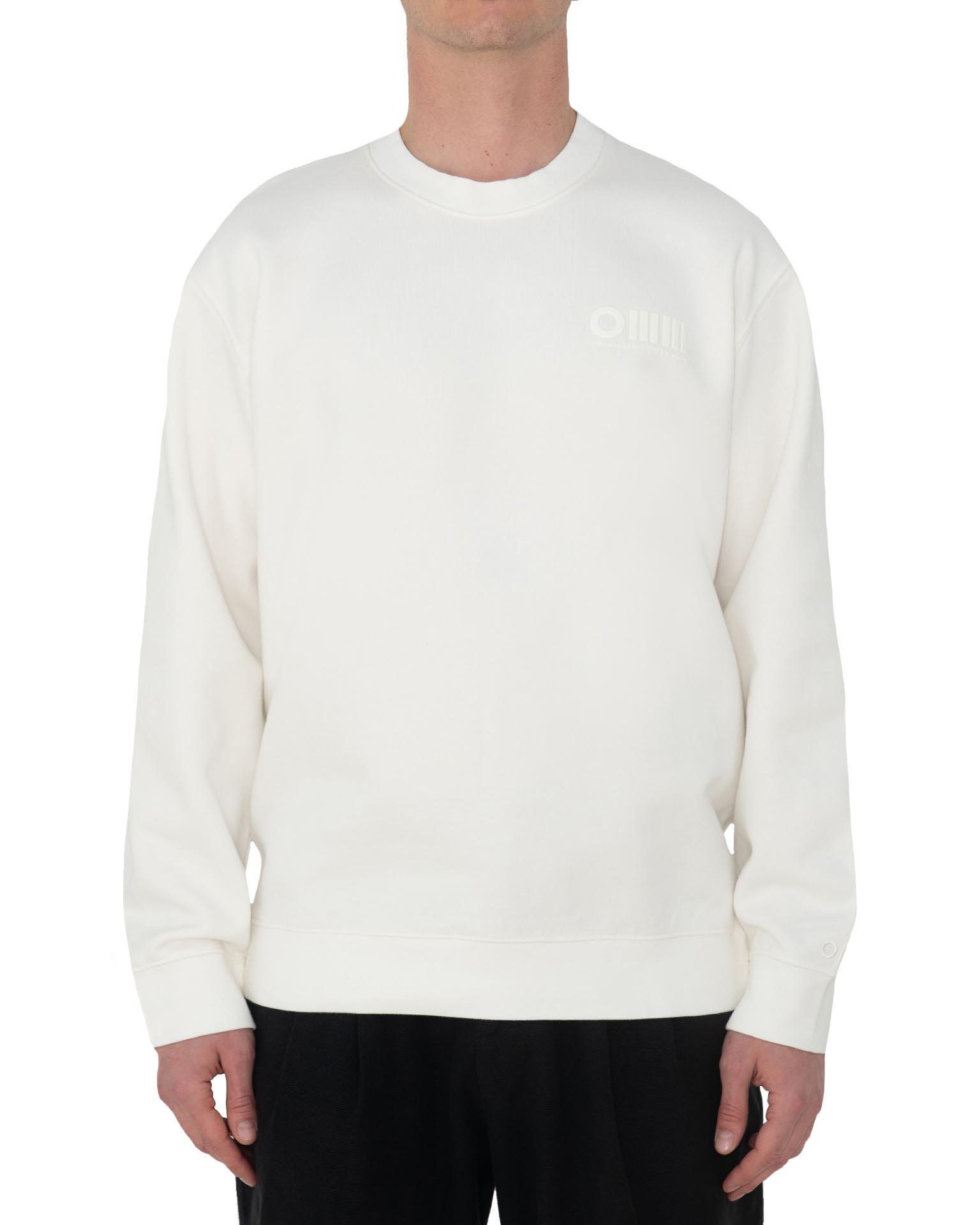 OMM Baskılı Unisex Beyaz Sweatshirt