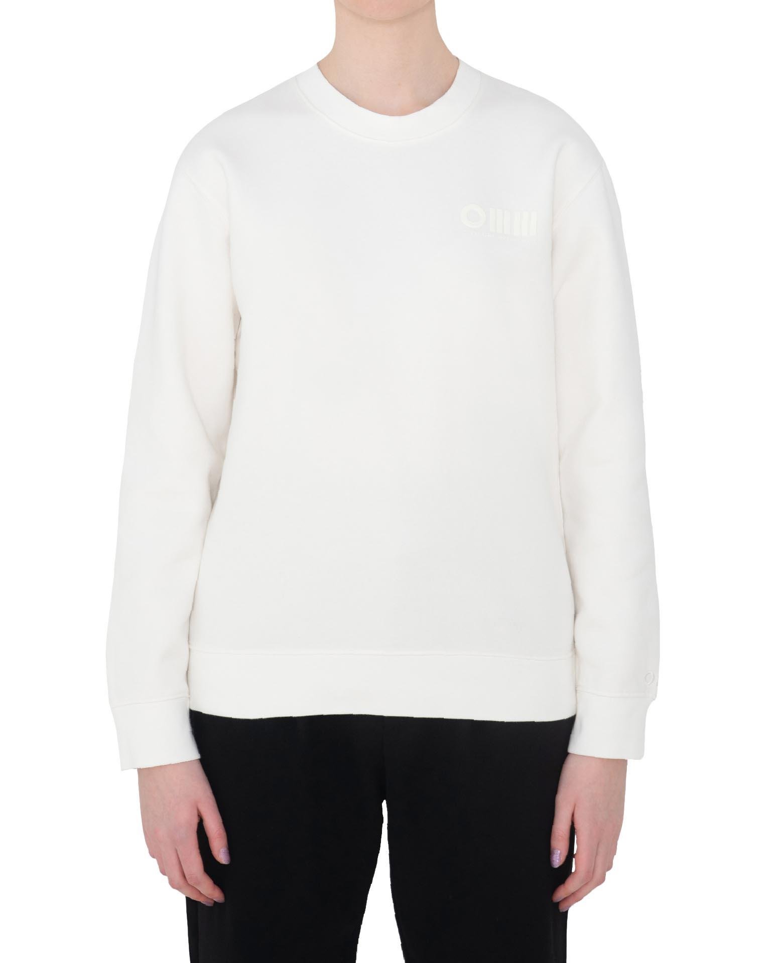 OMM Baskılı Unisex Beyaz Sweatshirt