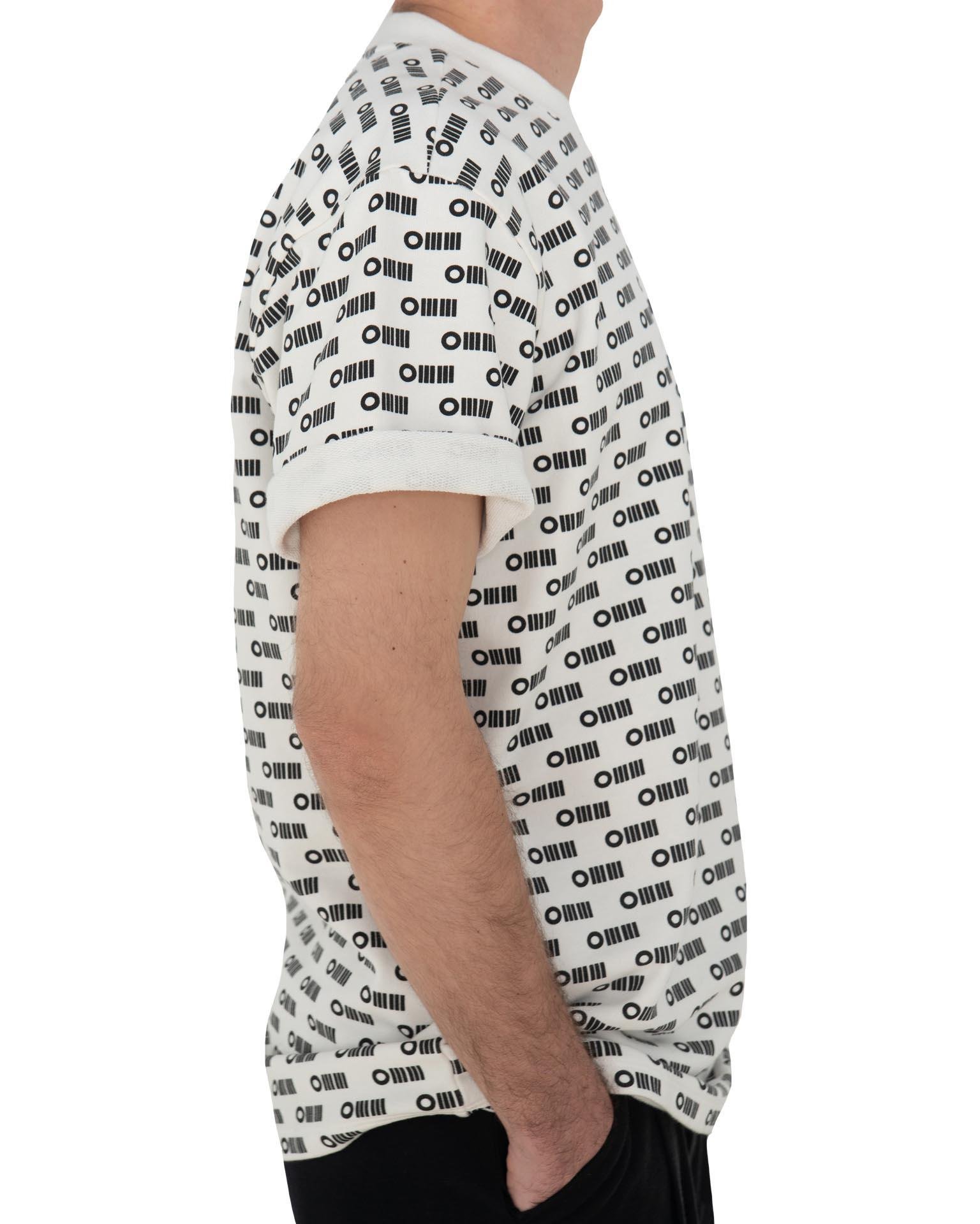 OMM Baskılı Unisex Beyaz Tişört