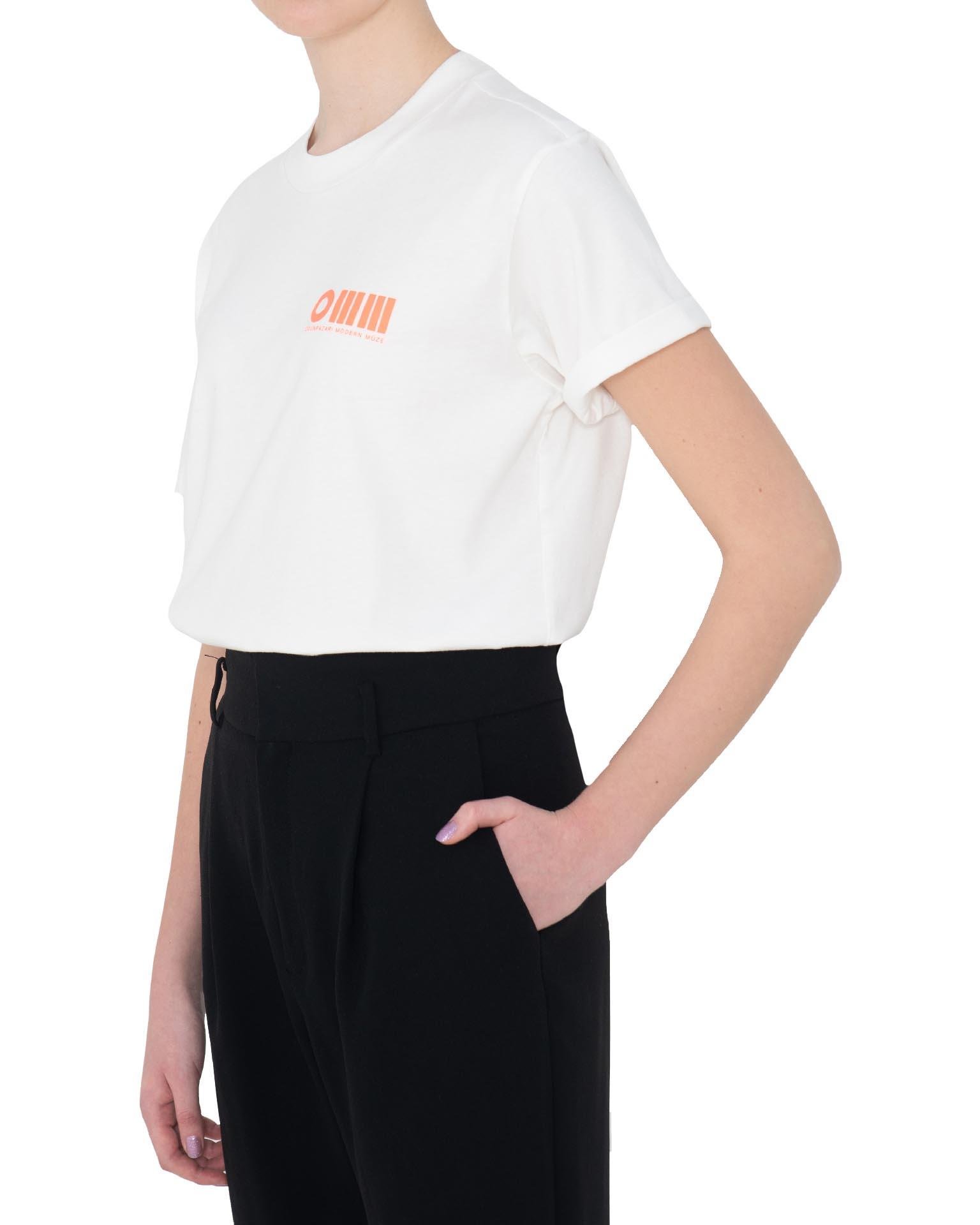 OMM Baskılı Unisex Beyaz Tişört