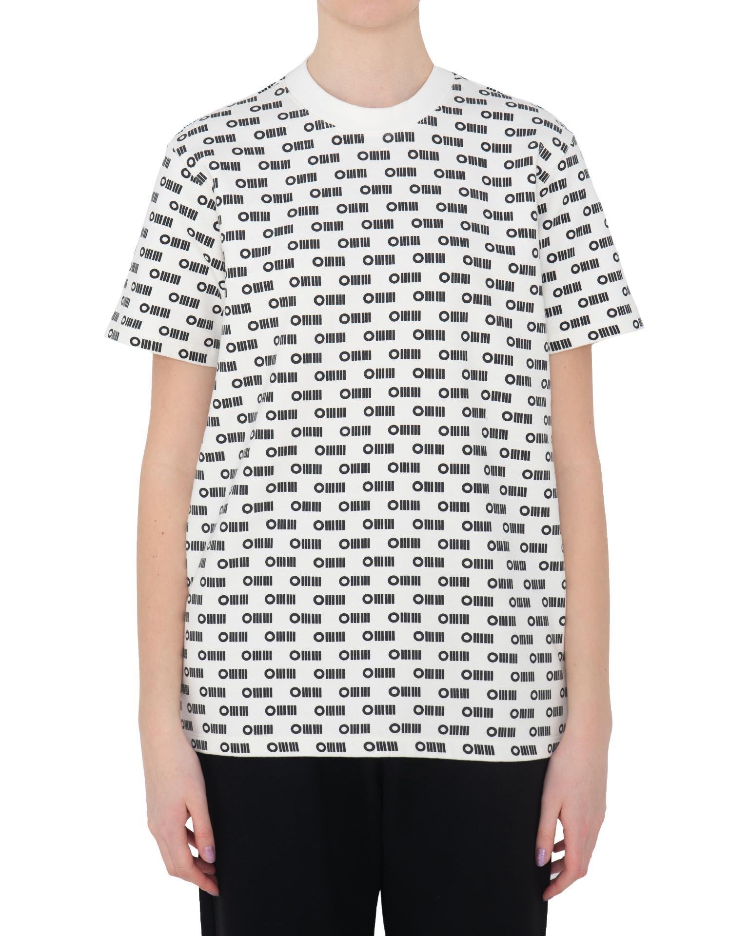 OMM Baskılı Unisex Beyaz Tişört