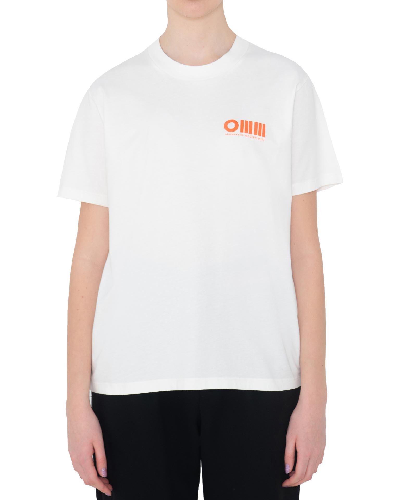 OMM Baskılı Unisex Beyaz Tişört