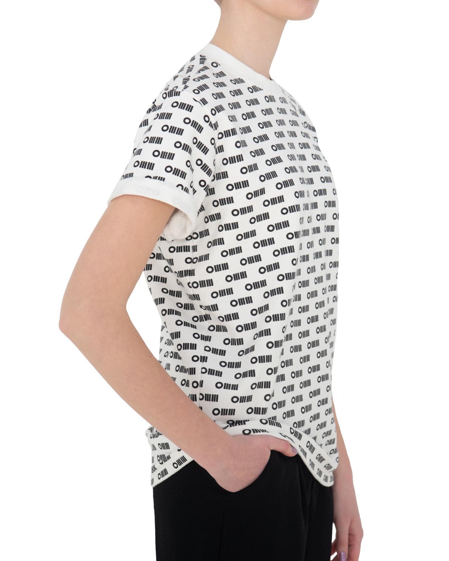 OMM Baskılı Unisex Beyaz Tişört