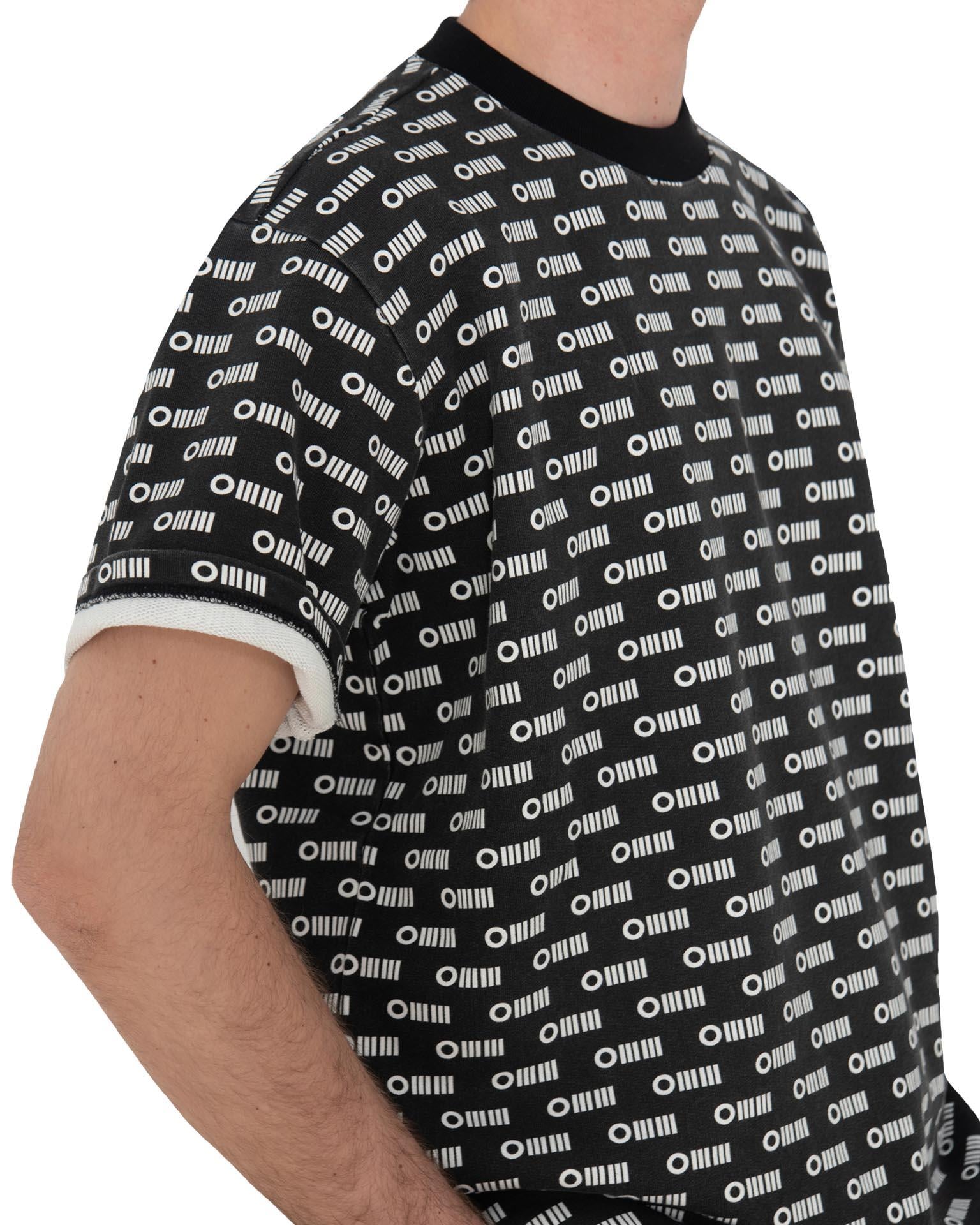 OMM Baskılı Unisex Siyah Tişört