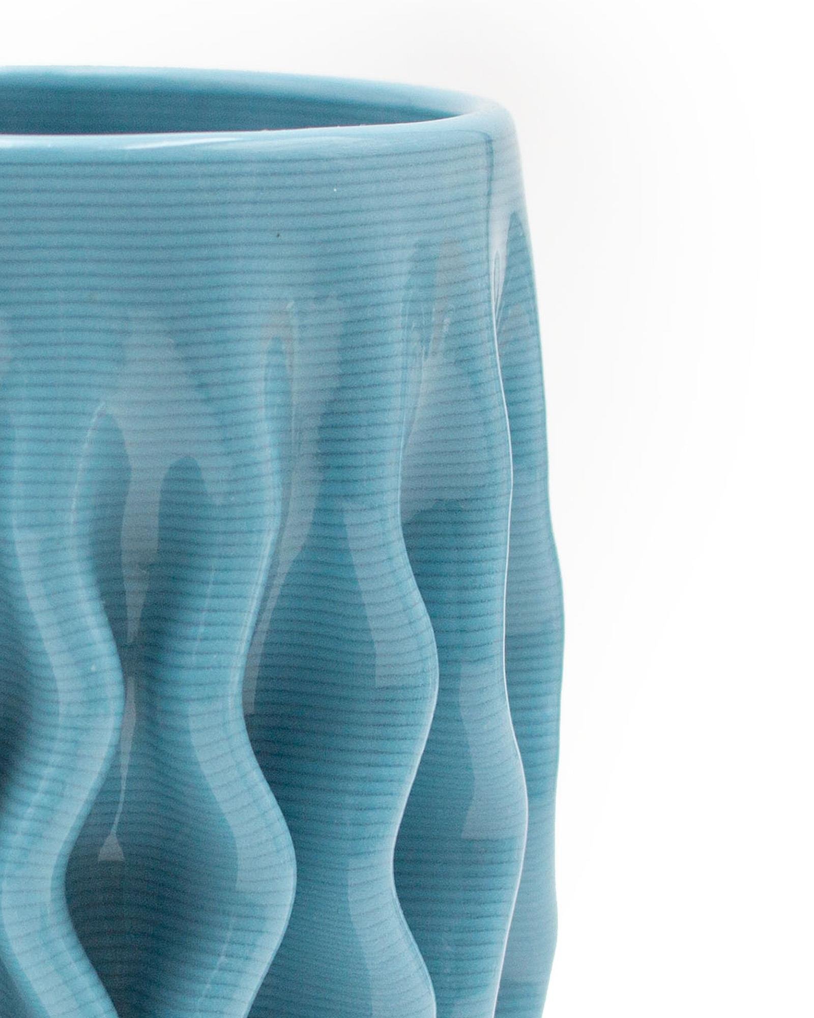 Solidified ''Entropy V1'' Light Blue Porcelain Cup