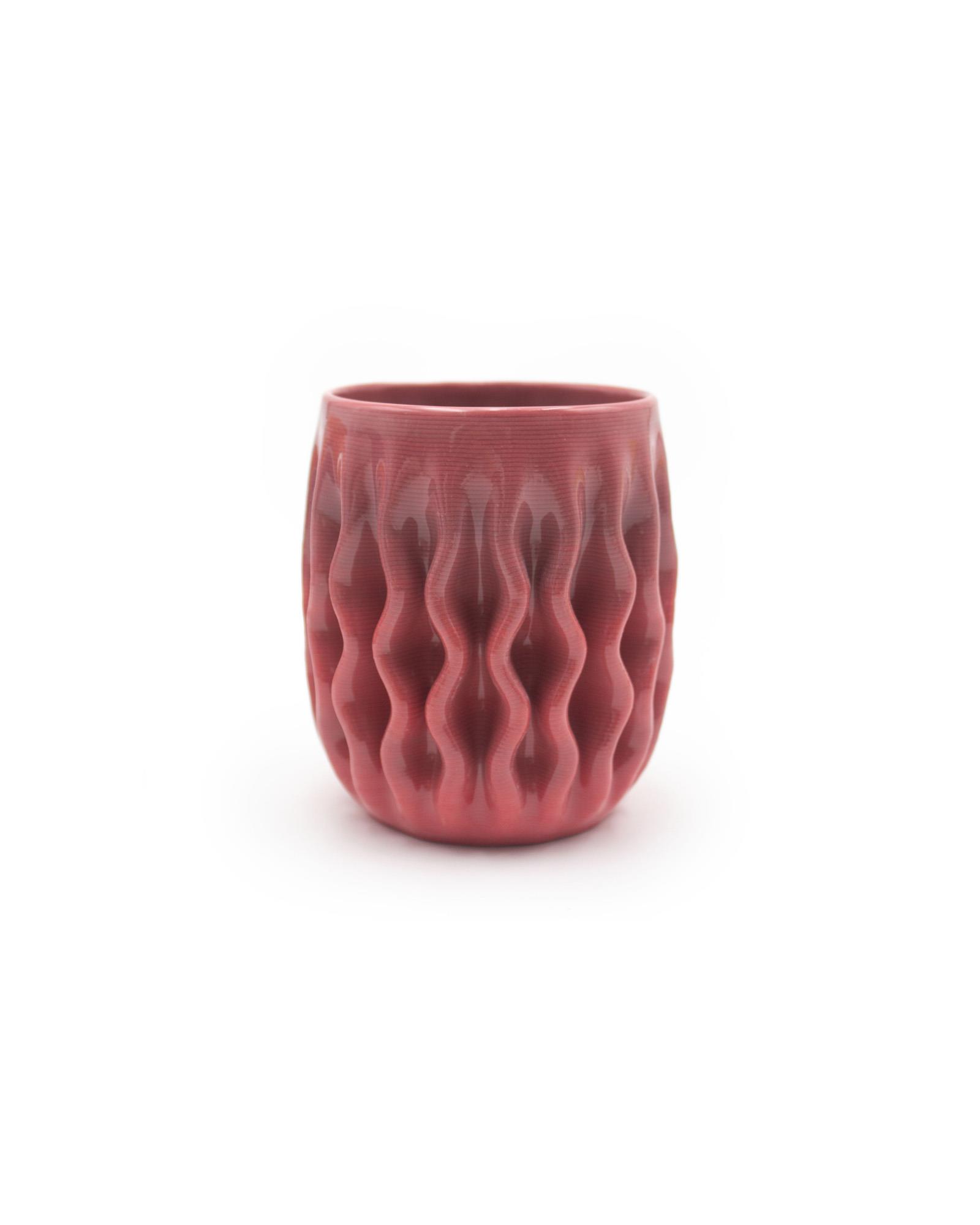 Solidified ''Entropy V1'' Red Porcelain Cup