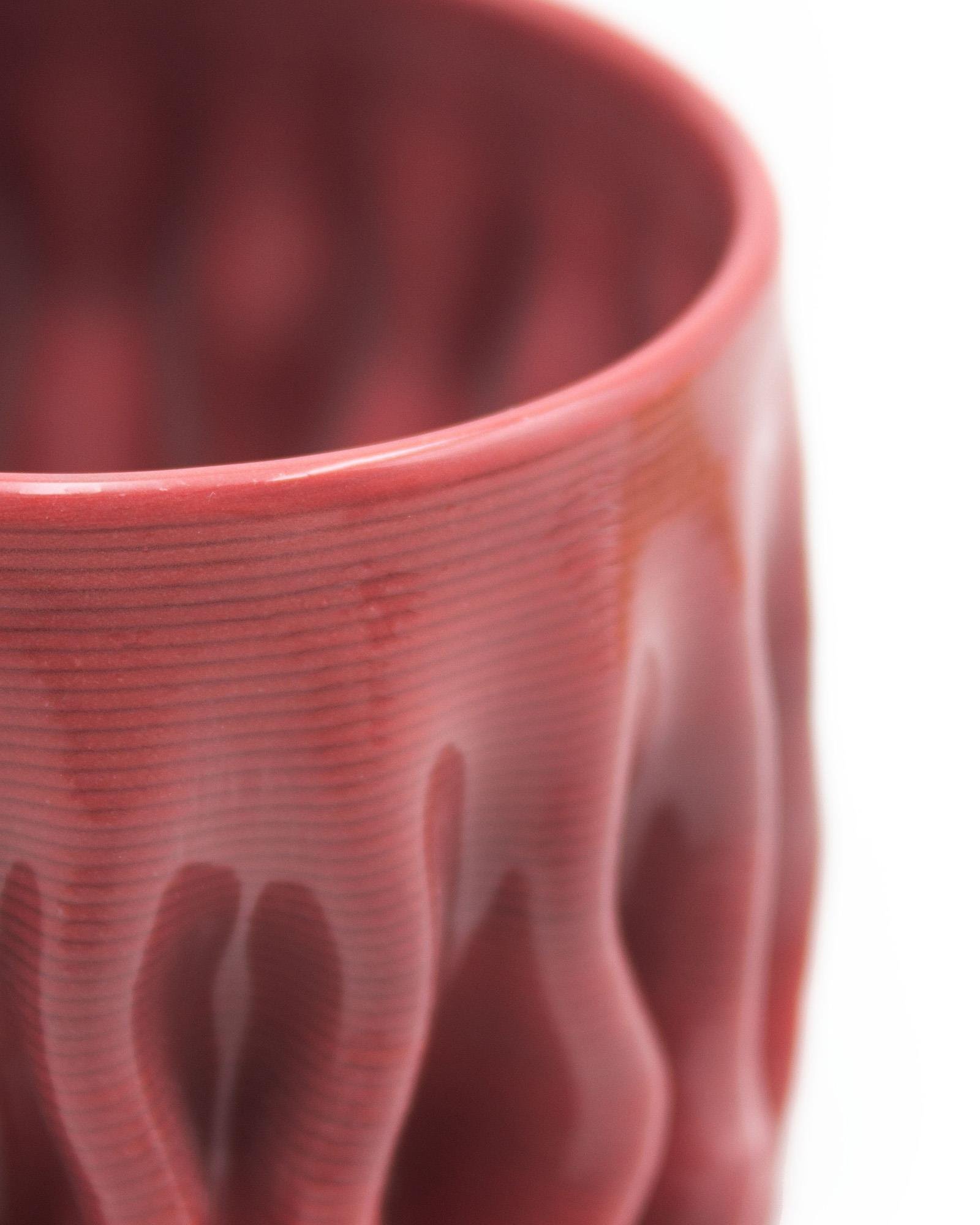 Solidified ''Entropy V1'' Red Porcelain Cup