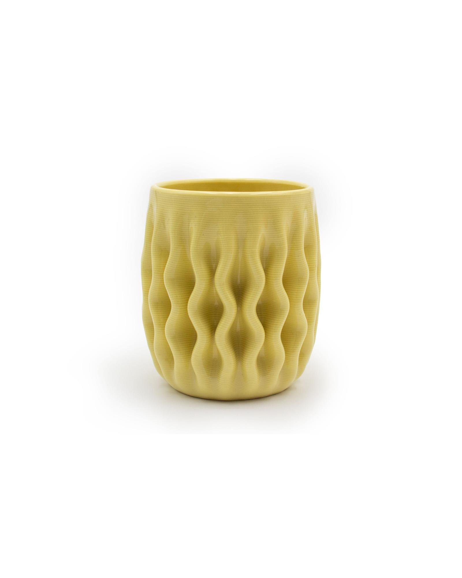 Solidified ''Entropy V1'' Yellow Porcelain Cup