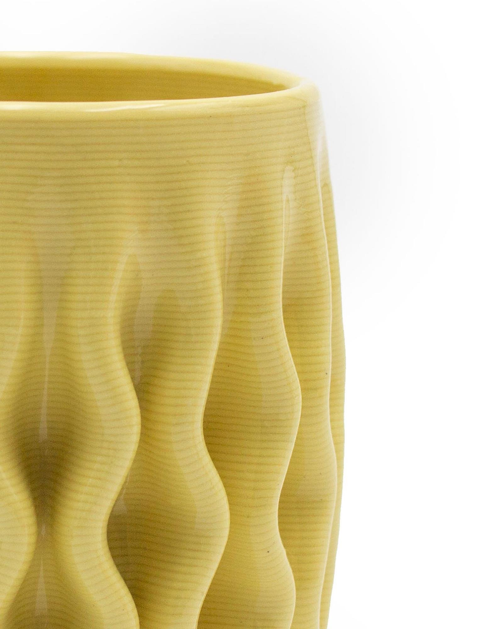 Solidified ''Entropy V1'' Yellow Porcelain Cup
