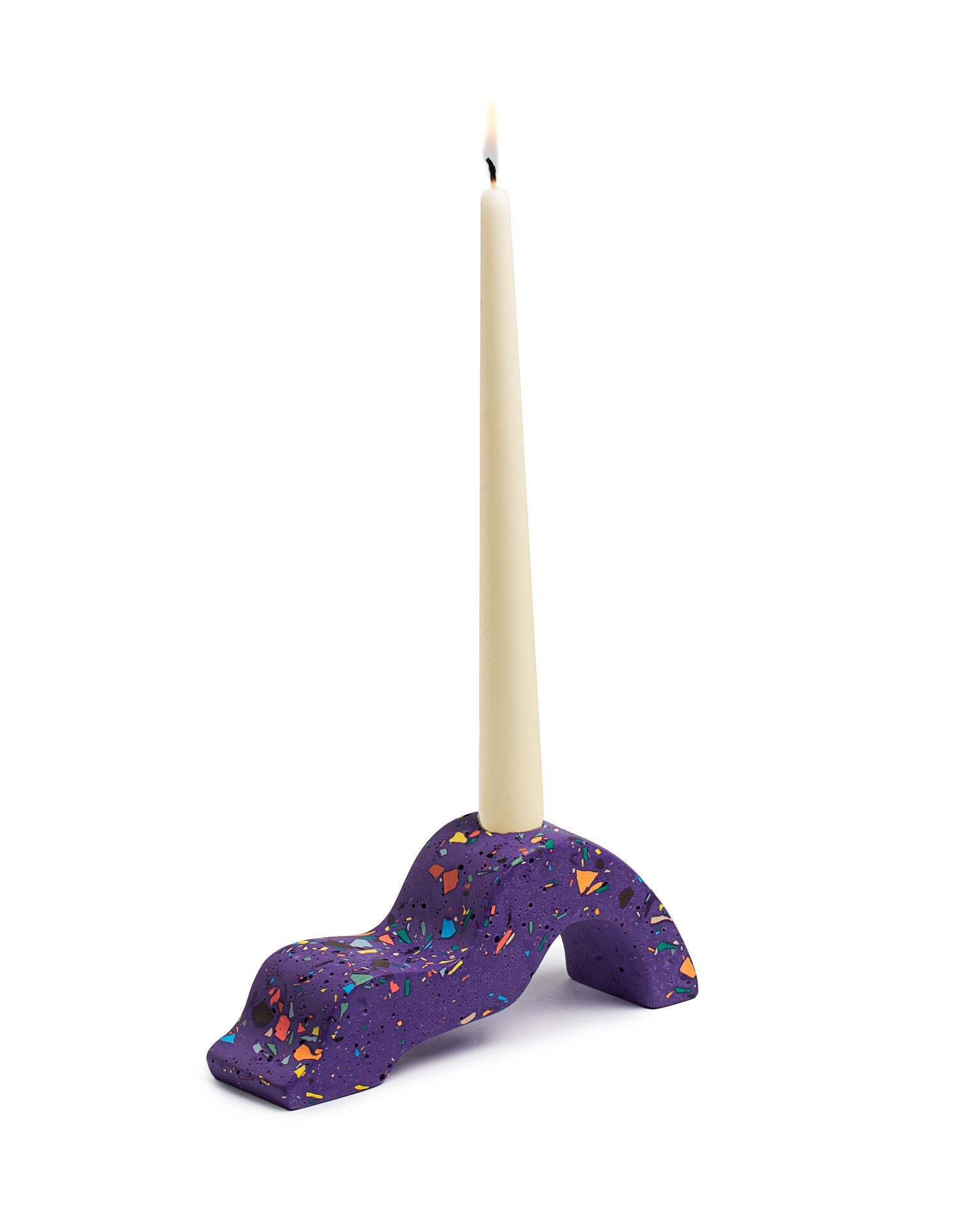 Tehanu Lab Terrazzo Blue Wave Candlestick             