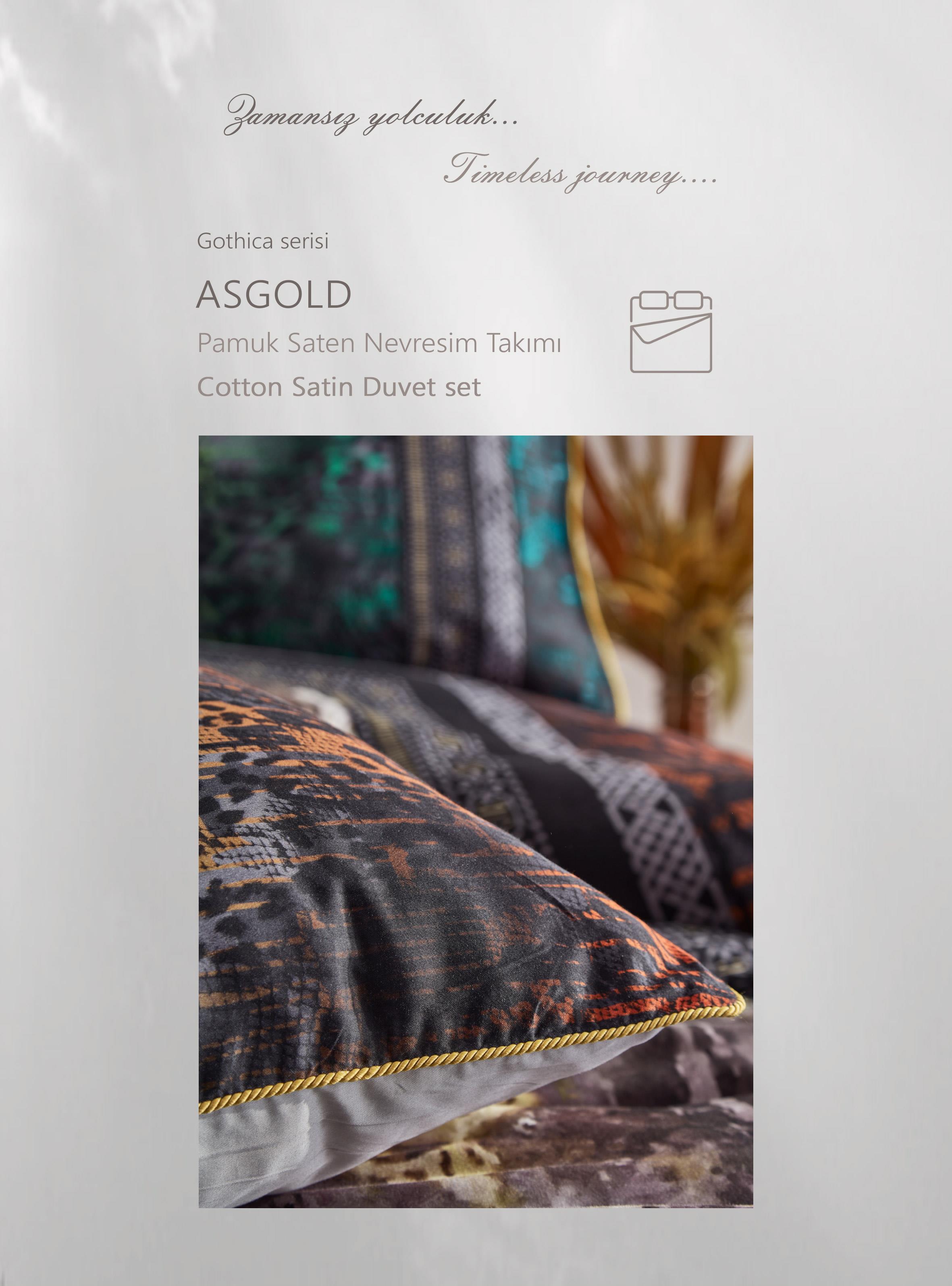 Asgold Pamuk Saten Nevresim Takımı Çift Kişilik