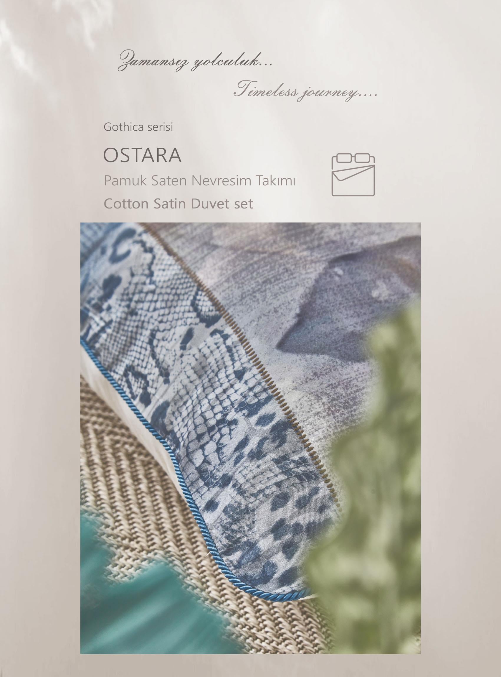 Ostara Pamuk Saten Nevresim Takımı Çift Kişilik