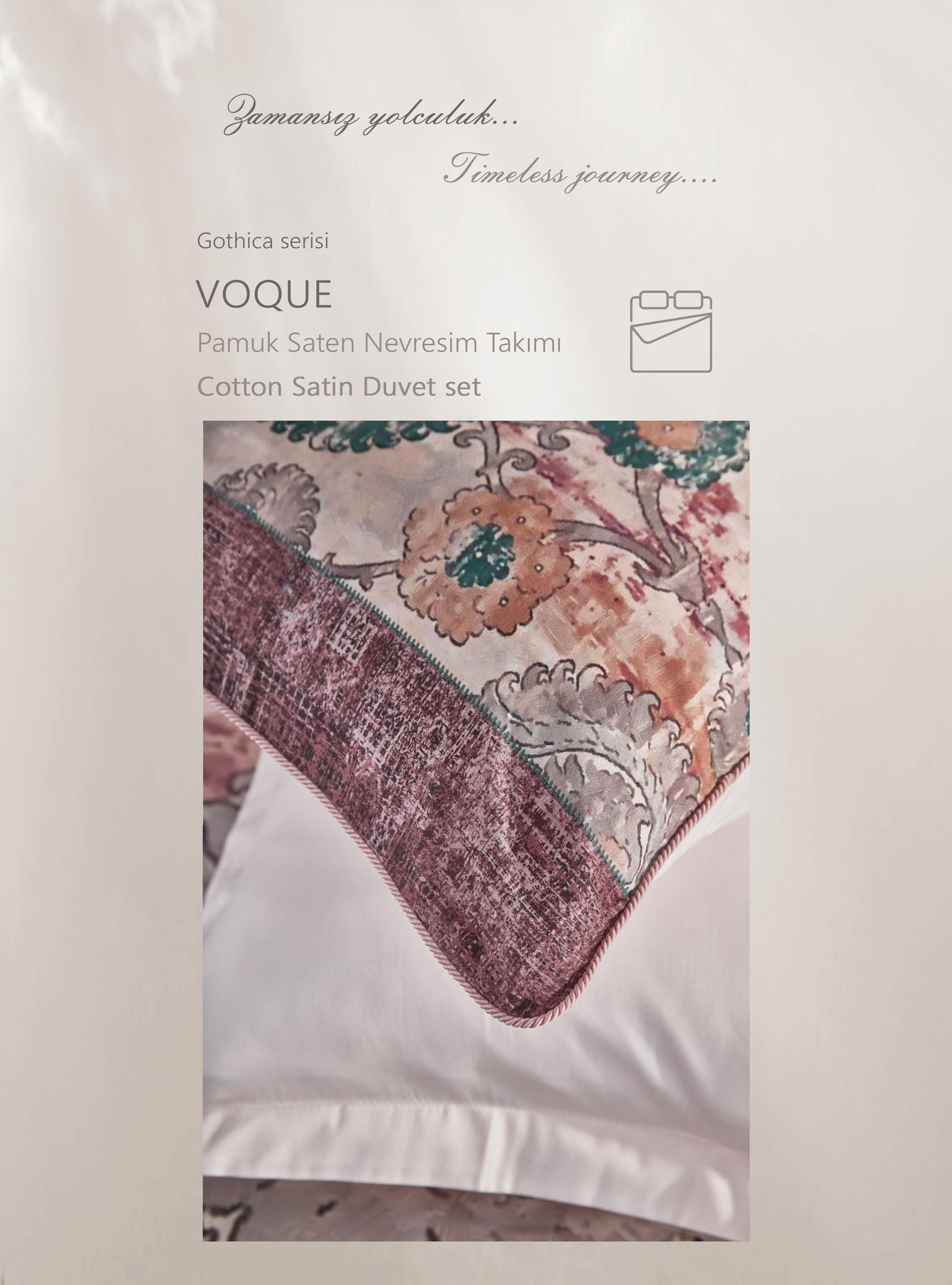 Voque Pamuk Saten Nevresim Takımı Çift Kişilik