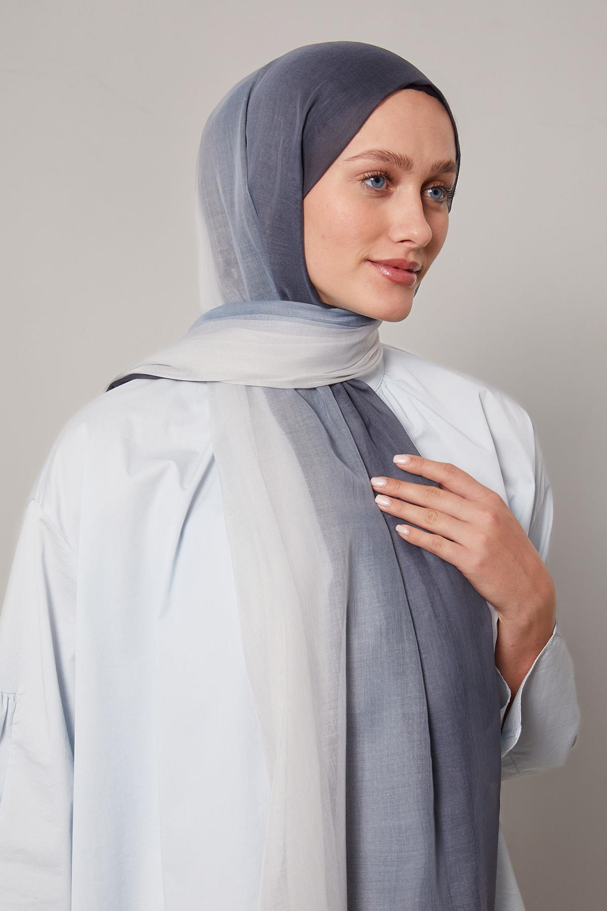 Fivescarf A.Gri Geçişli Comfort Şal