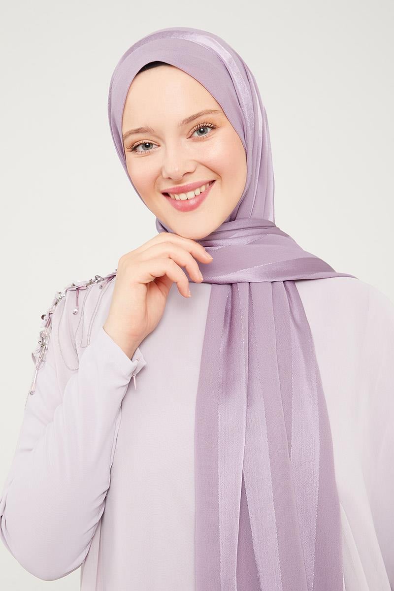 Fivescarf A.Lila Sim Şeritli Tokyo Şal