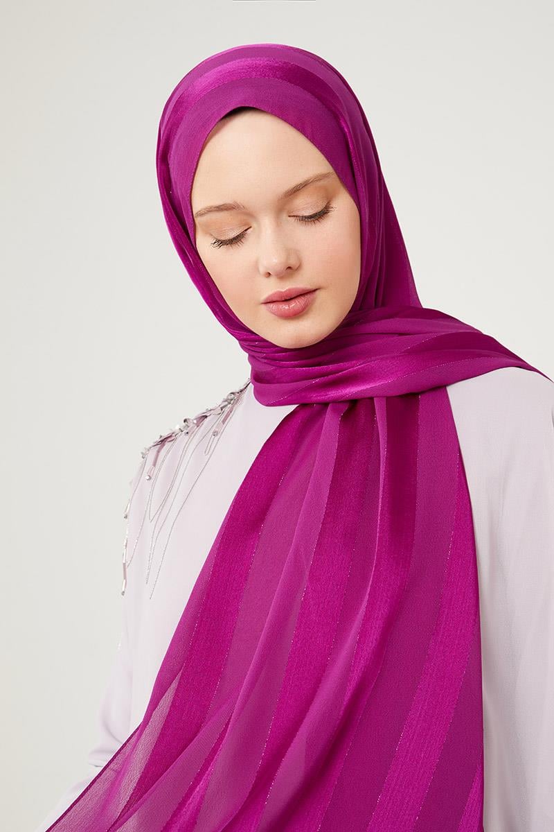 Fivescarf A.Mor Sim Şeritli Tokyo Şal