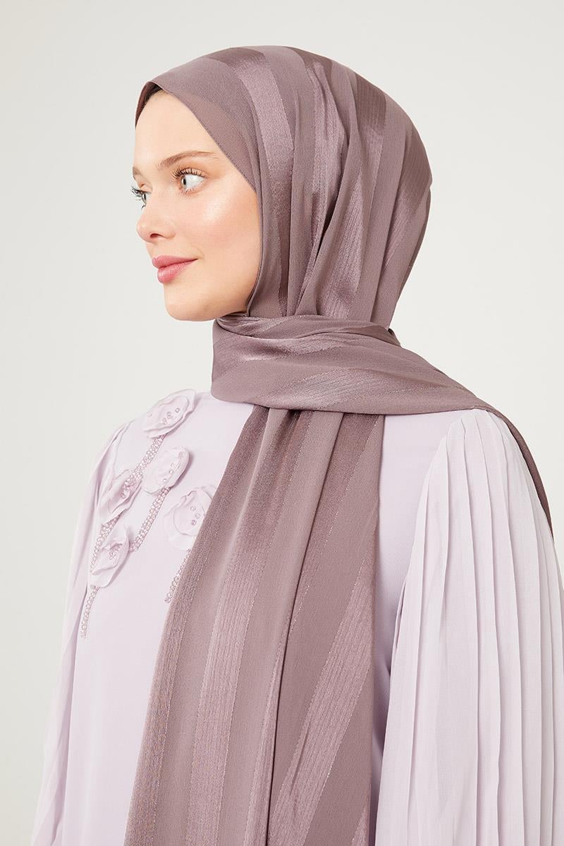 Fivescarf A.Menekşe Sim Şeritli Tokyo Şal