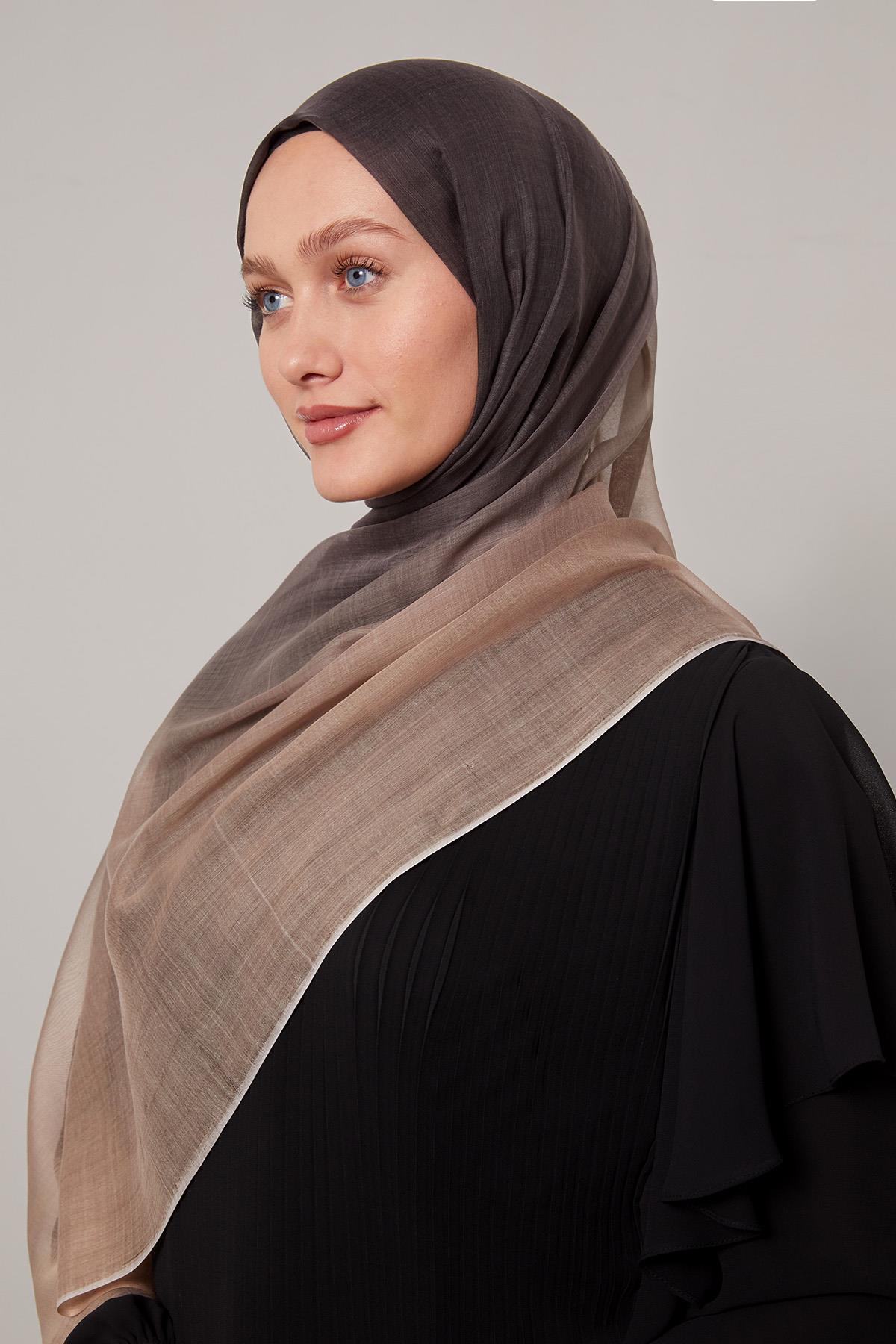 Fivescarf A.Kahve Geçişli Comfort Şal