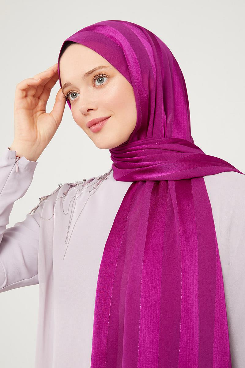 Fivescarf A.Mor Sim Şeritli Tokyo Şal