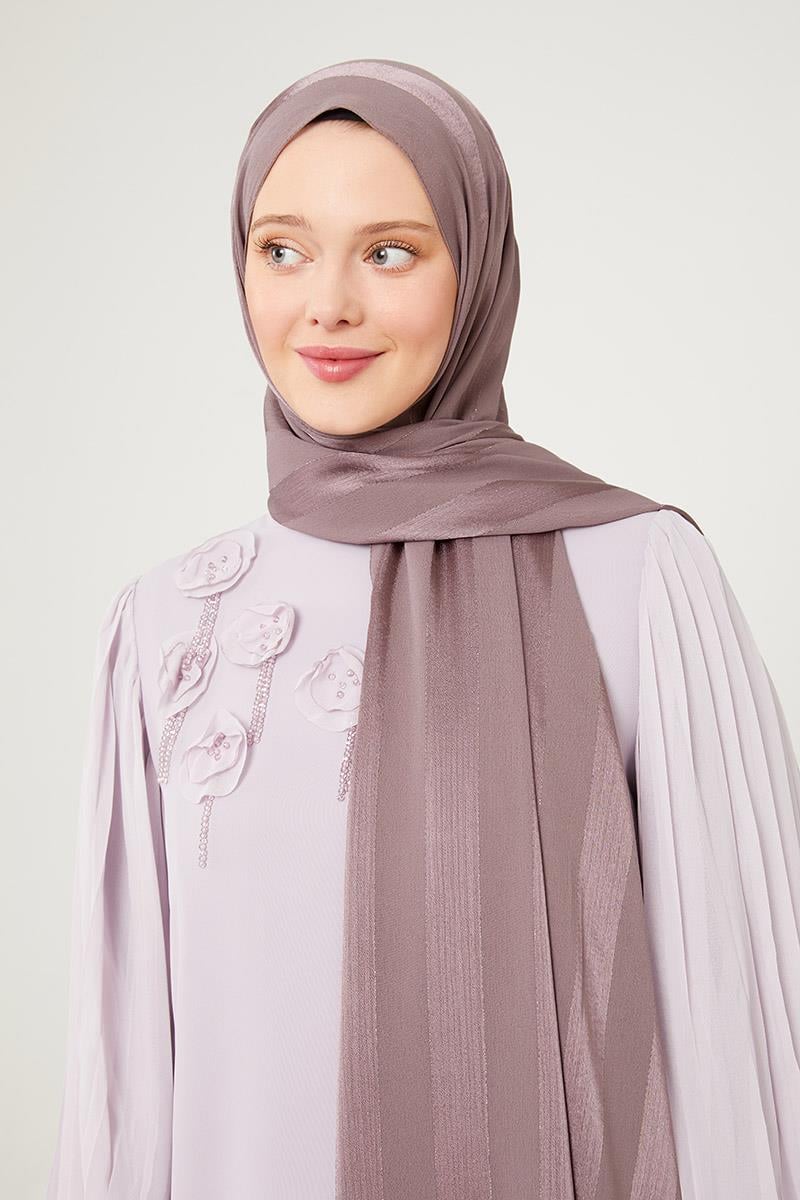 Fivescarf A.Menekşe Sim Şeritli Tokyo Şal