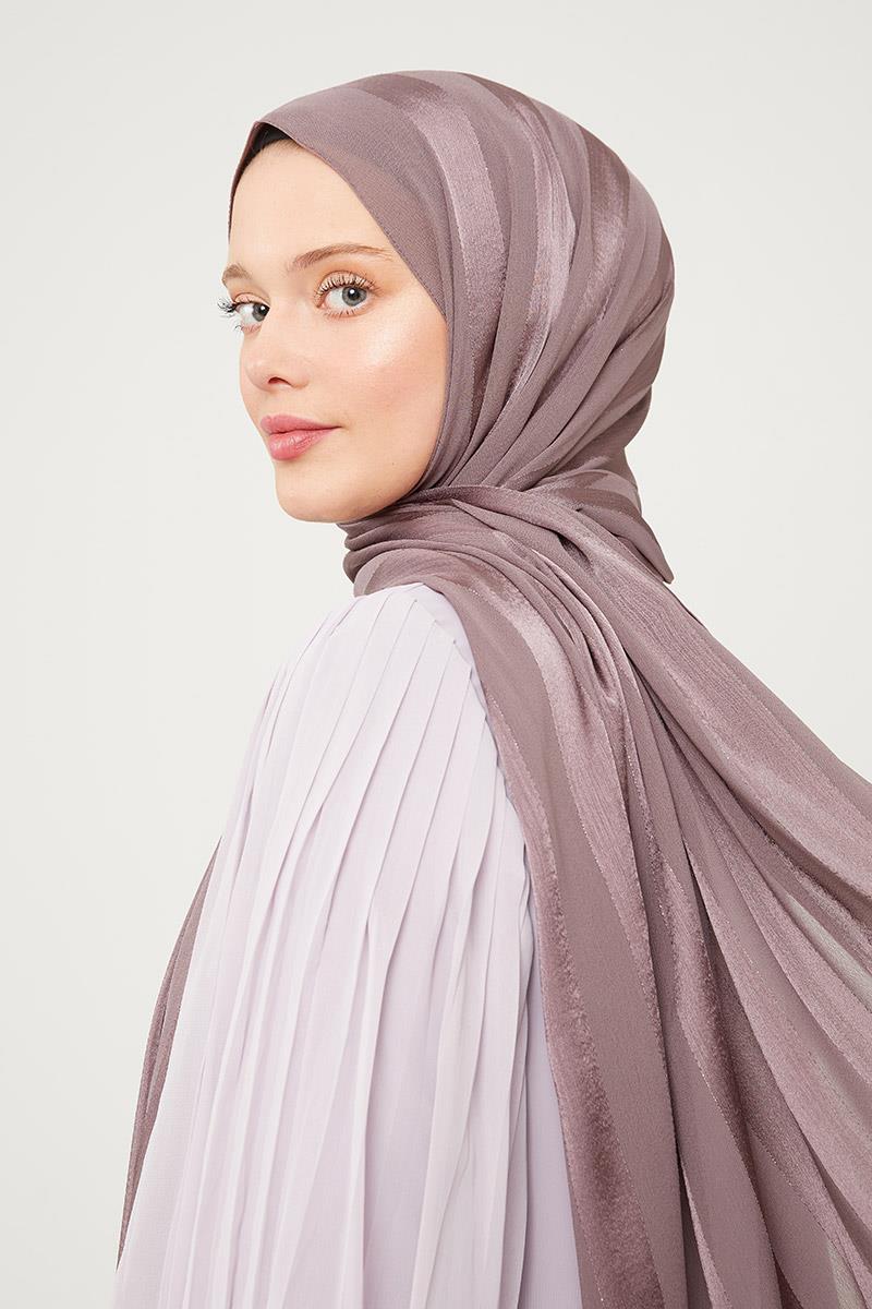 Fivescarf A.Menekşe Sim Şeritli Tokyo Şal