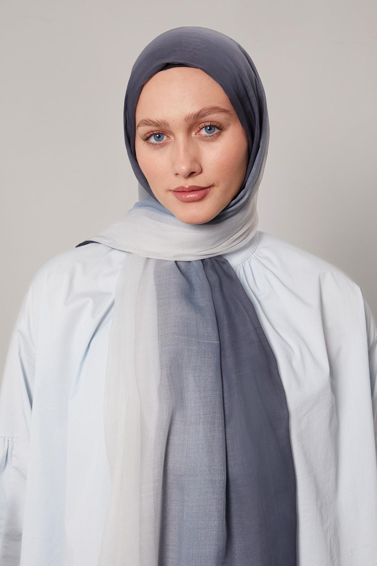 Fivescarf A.Gri Geçişli Comfort Şal