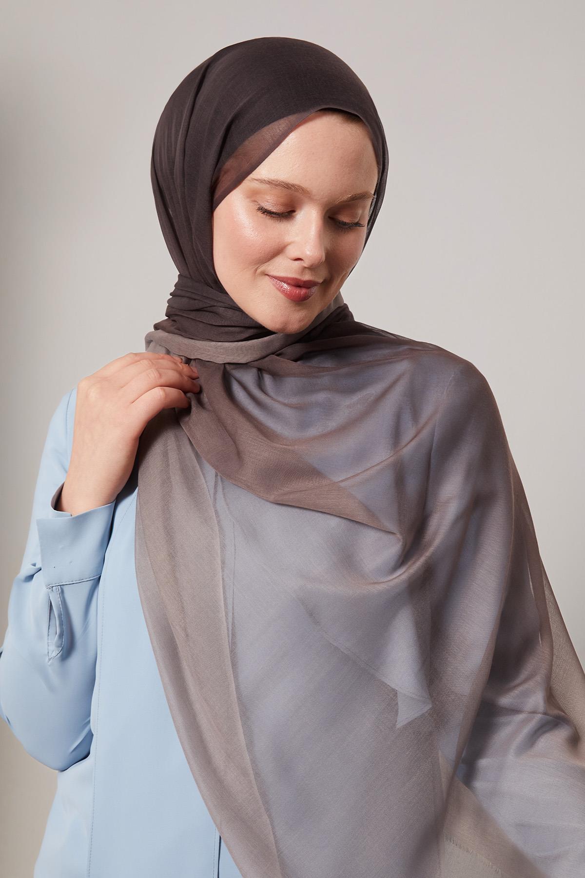 Fivescarf Acı Kahve Geçişli Comfort Şal