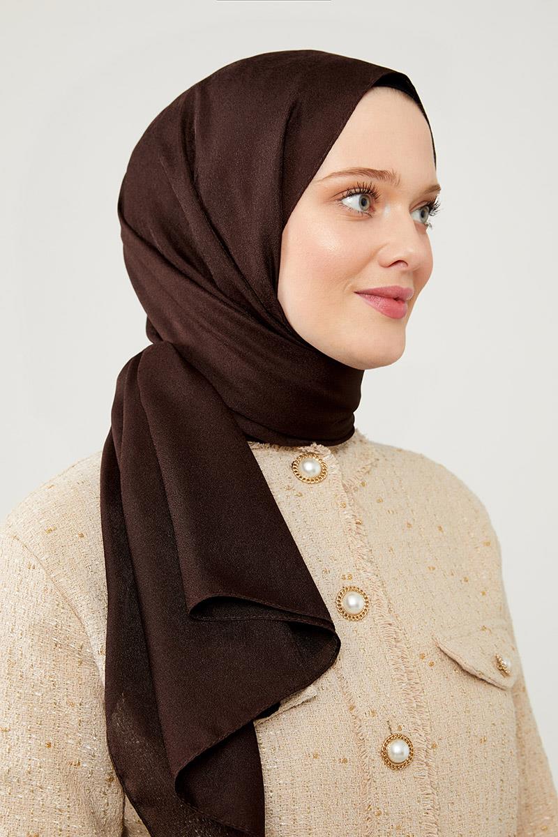 Fivescarf Acı Kahve Jakarlı Elegance Şal