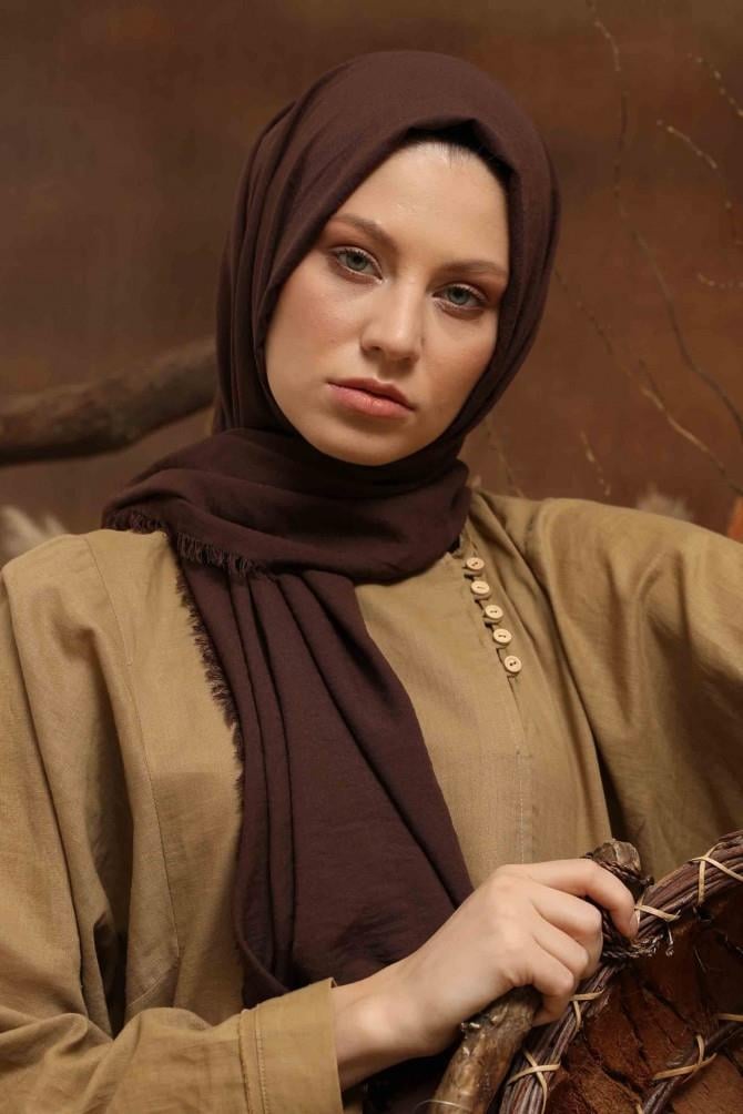 Fivescarf Acı Kahve Maxi Cotton Şal
