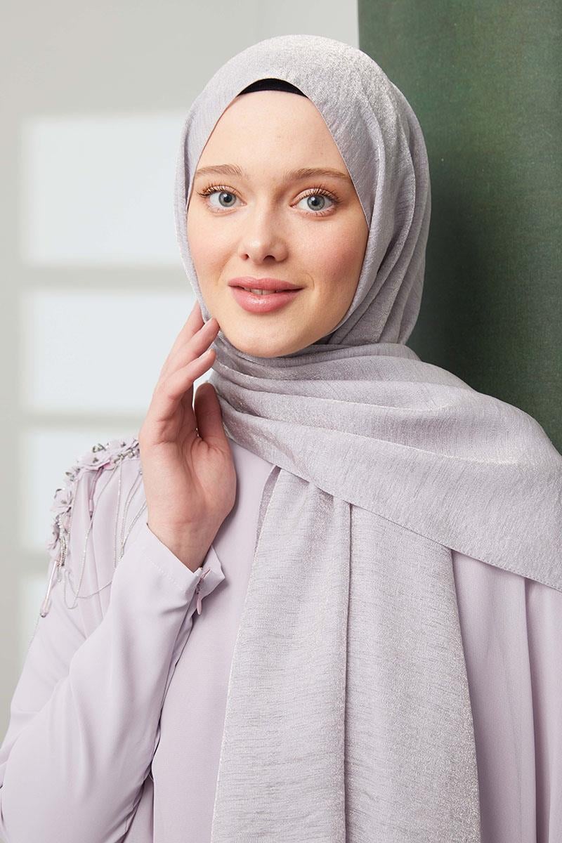 Fivescarf Açık Gri Pırıltı Şal