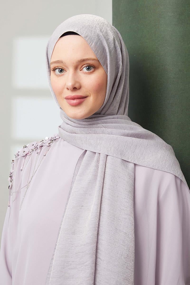 Fivescarf Açık Gri Pırıltı Şal