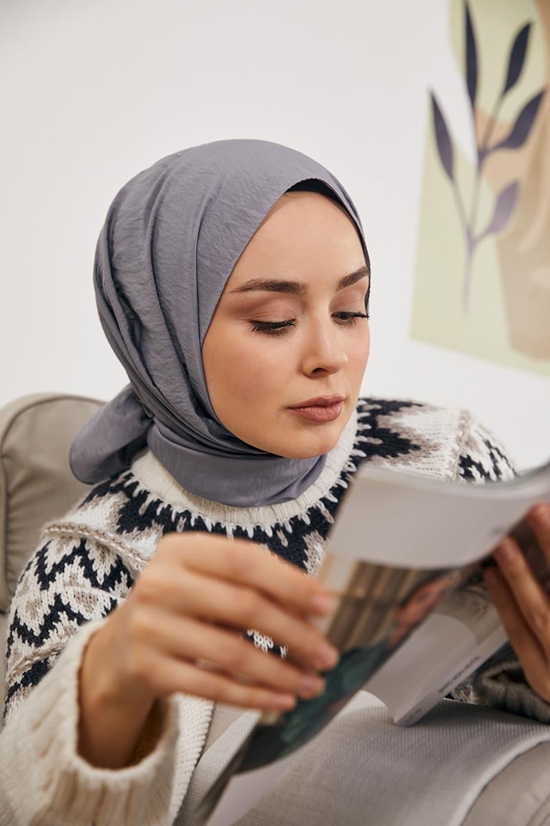 Fivescarf Açık Gri Tensel Şal