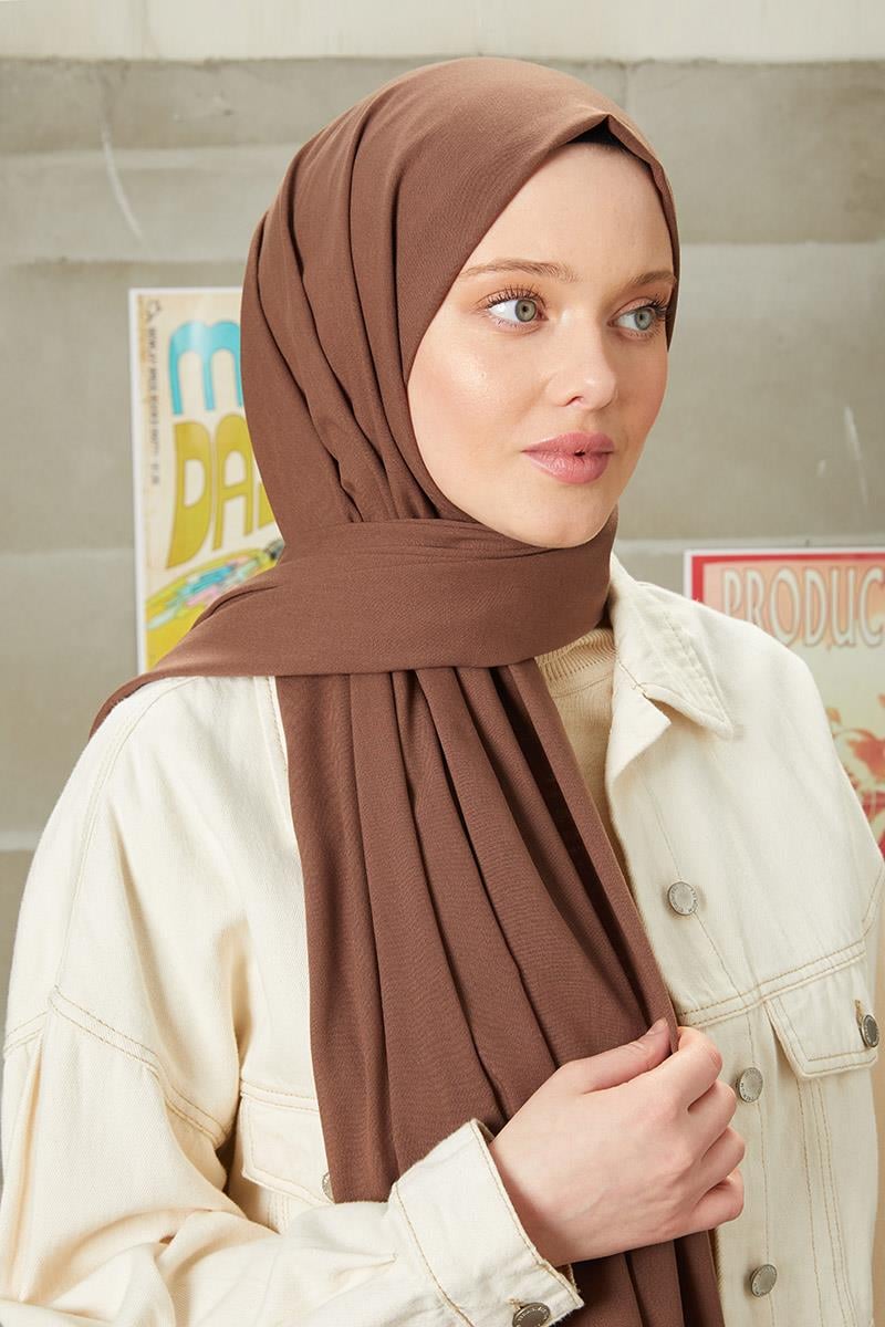 Fivescarf Açık Kahverengi Harman Şal