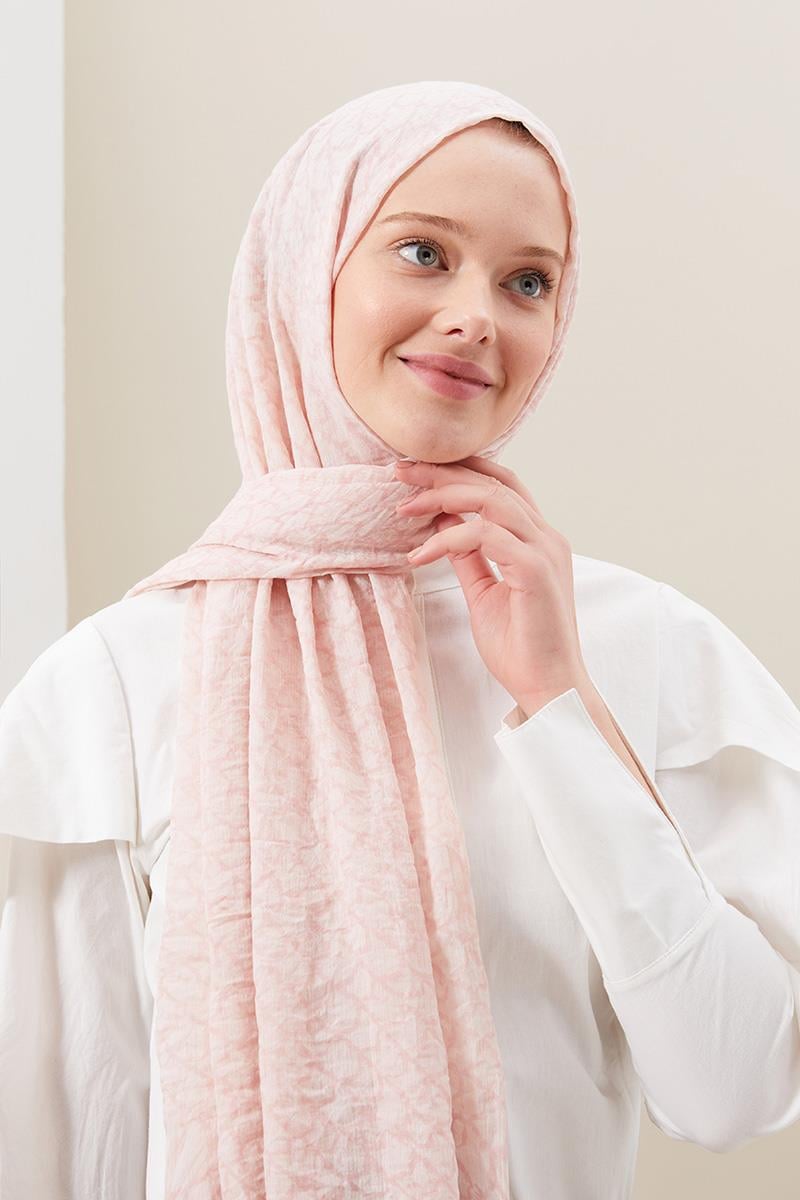 Fivescarf Açık Pembe Morocco Comfort Line Şal