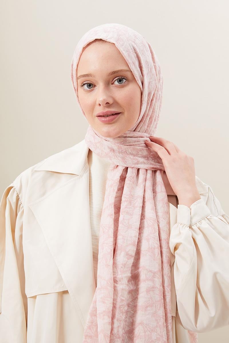 Fivescarf Açık Pembe Ortanca Comfort Line Şal