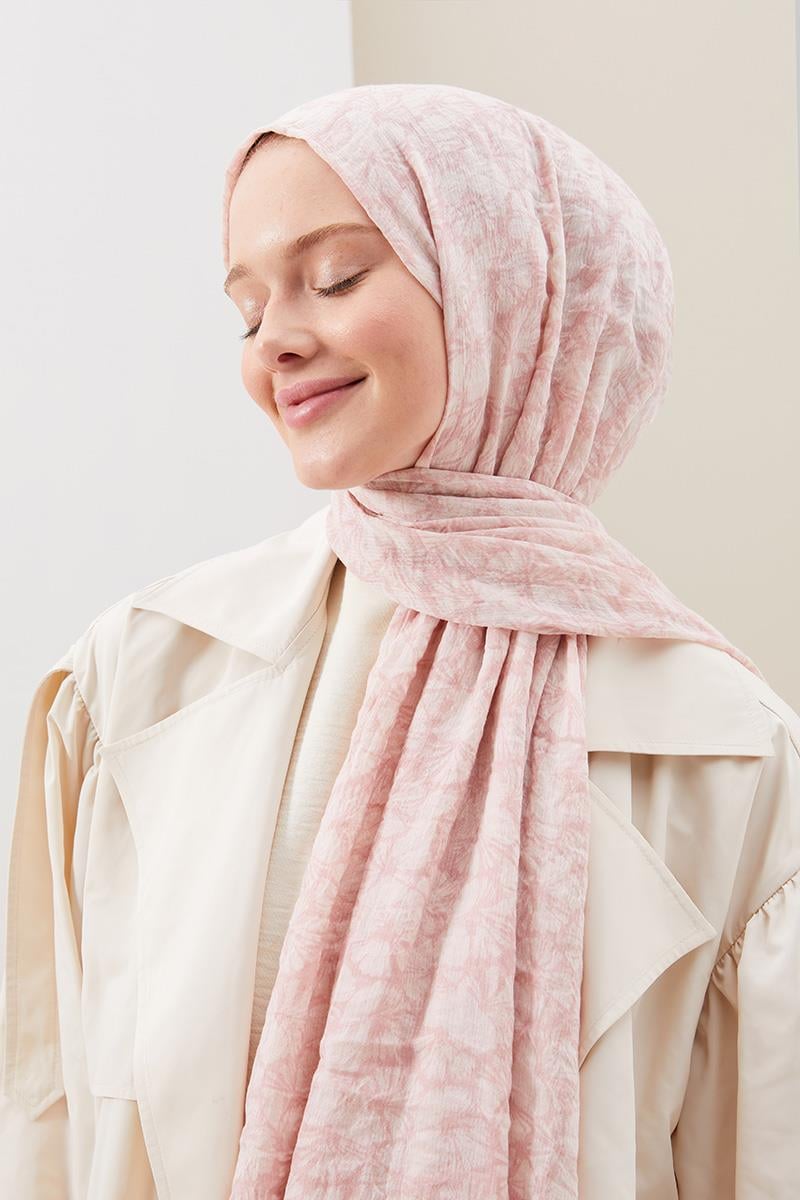 Fivescarf Açık Pembe Ortanca Comfort Line Şal