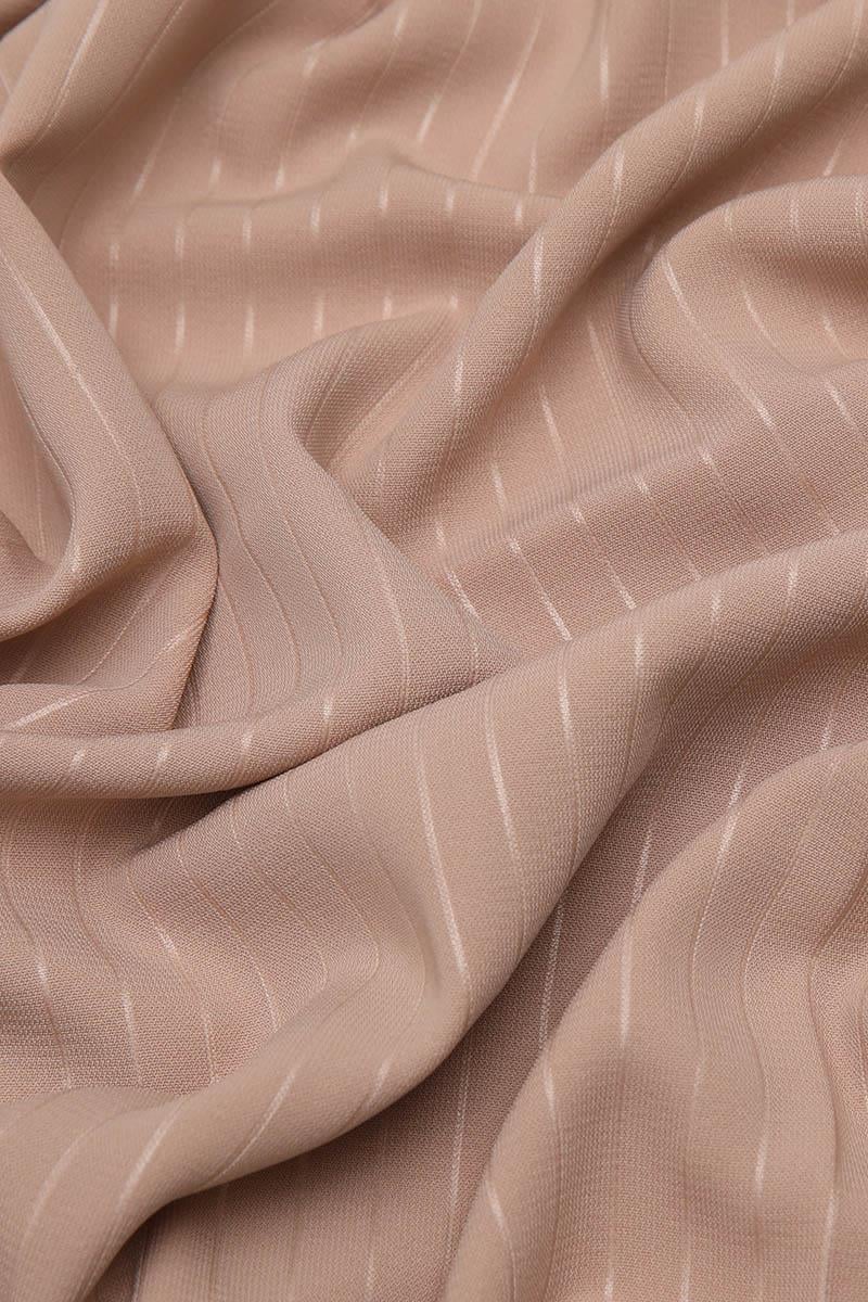 Fivescarf Açık Vizon Çizgili Desen Mood Medine İpeği Şal