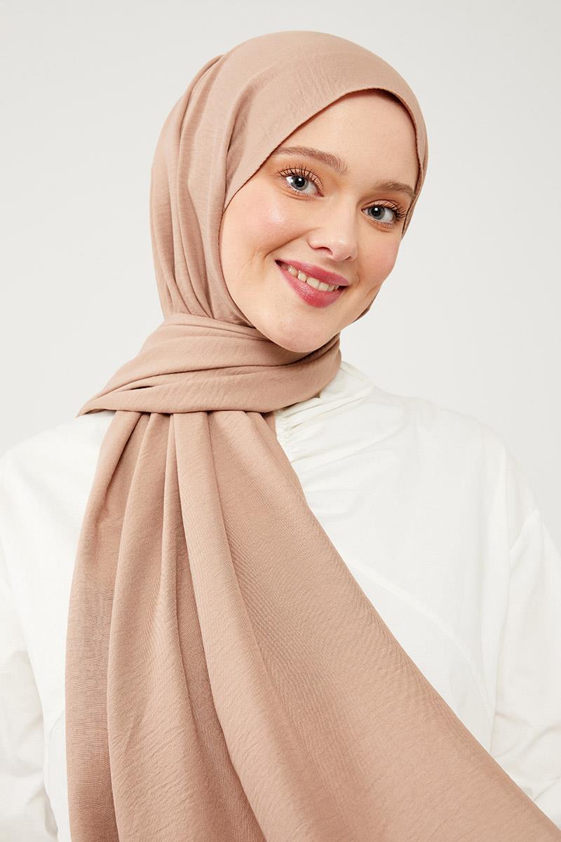 Fivescarf Açık Vizon Pamuk Cazz Şal