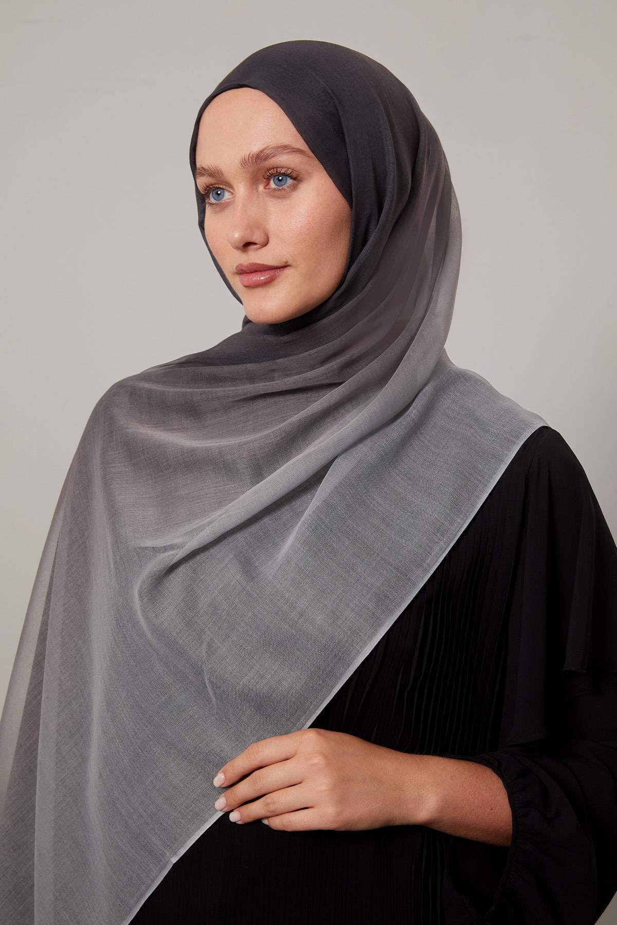 Fivescarf Antrasit Geçişli Comfort Şal
