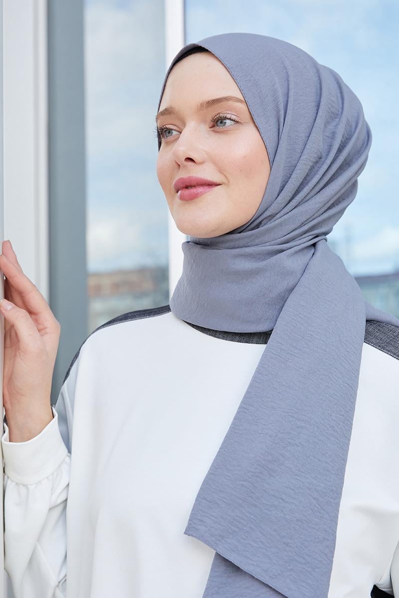 Fivescarf Bebe Mavisi Pamuk Cazz Şal