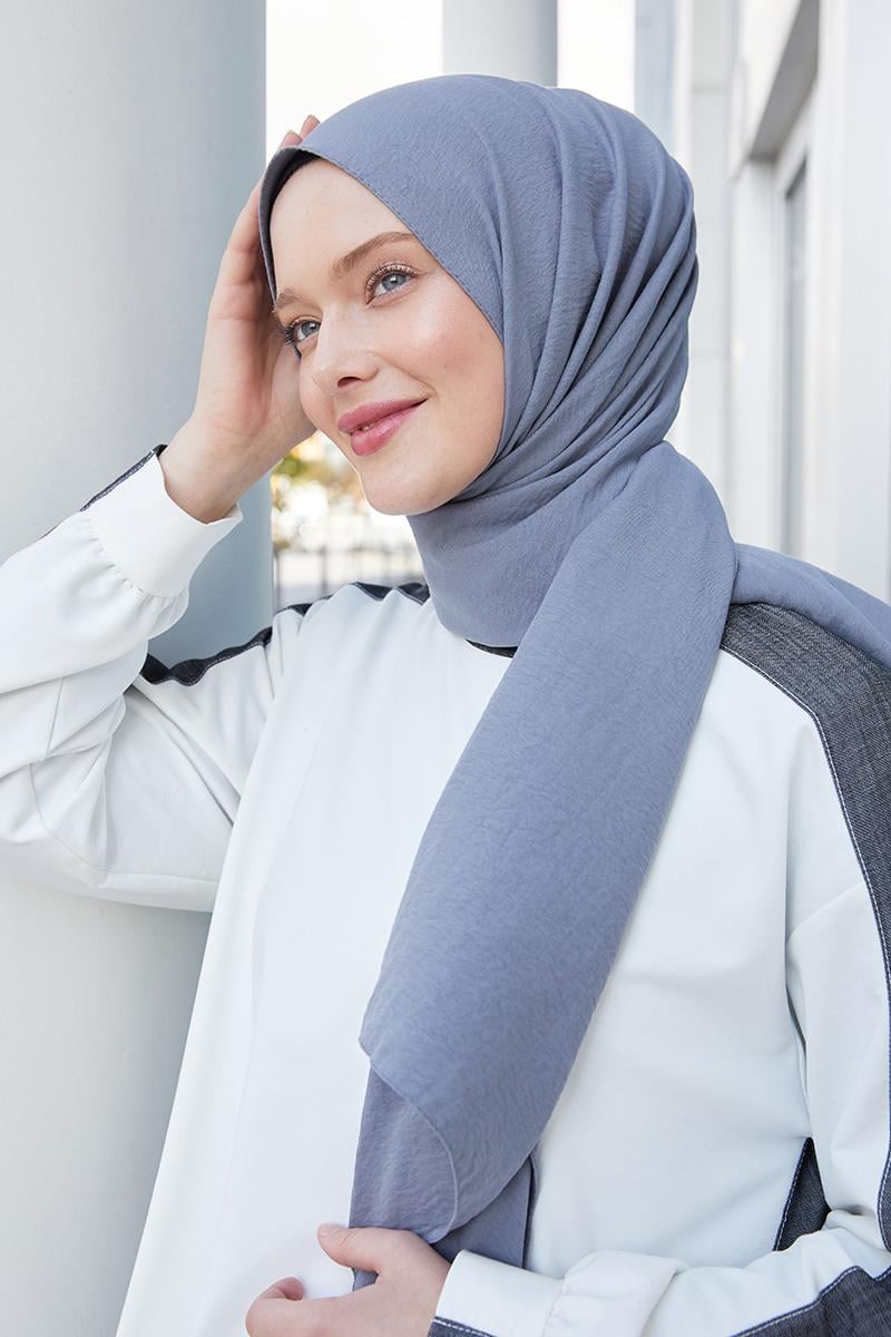 Fivescarf Bebe Mavisi Pamuk Cazz Şal