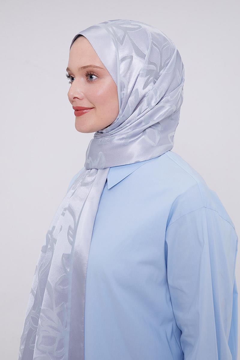 Fivescarf Bebe Mavisi Yonca Desen Deluxe Devore Şal