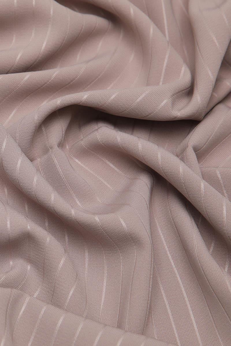 Fivescarf Bej Çizgili Desen Mood Medine İpeği Şal