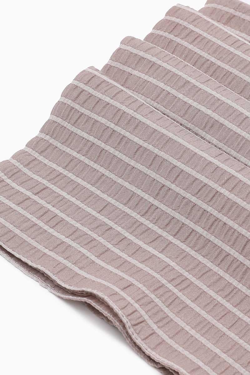 Fivescarf Bej Çizgili Harmoni Şal