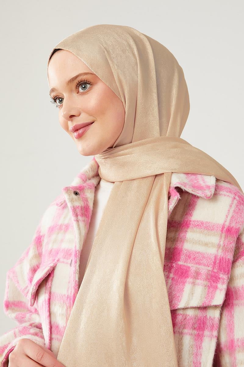 Fivescarf Bej Jakarlı Elegance Şal
