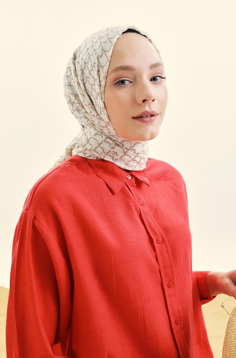 Fivescarf Bej Morocco Comfort Line Şal