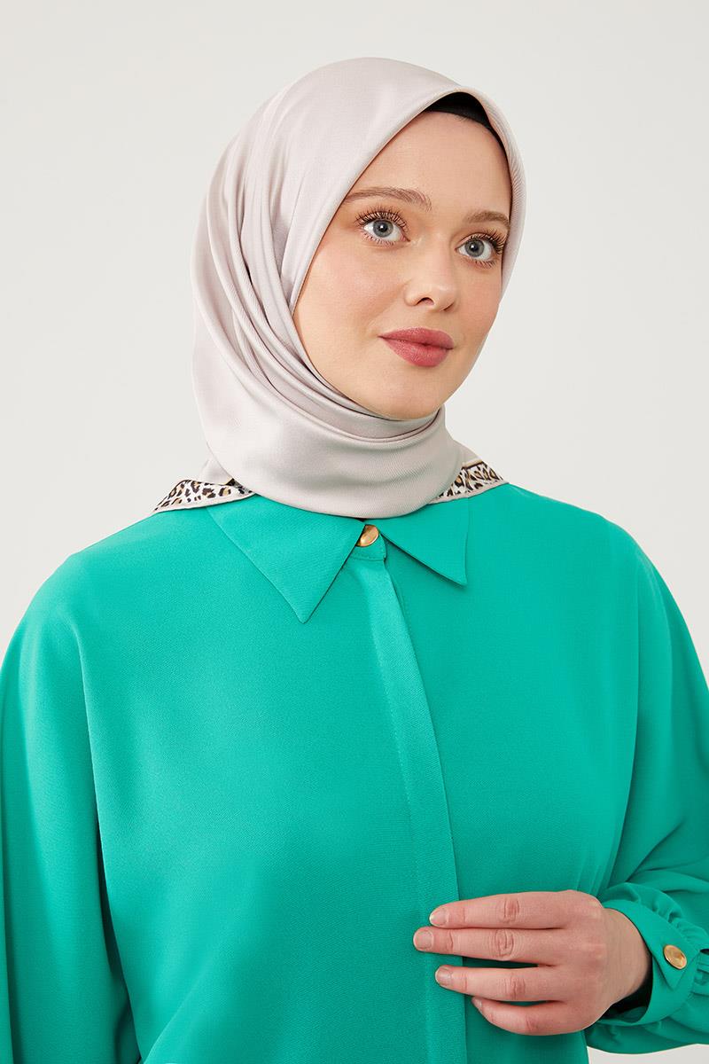 Fivescarf Bej Twill Digital Eşarp