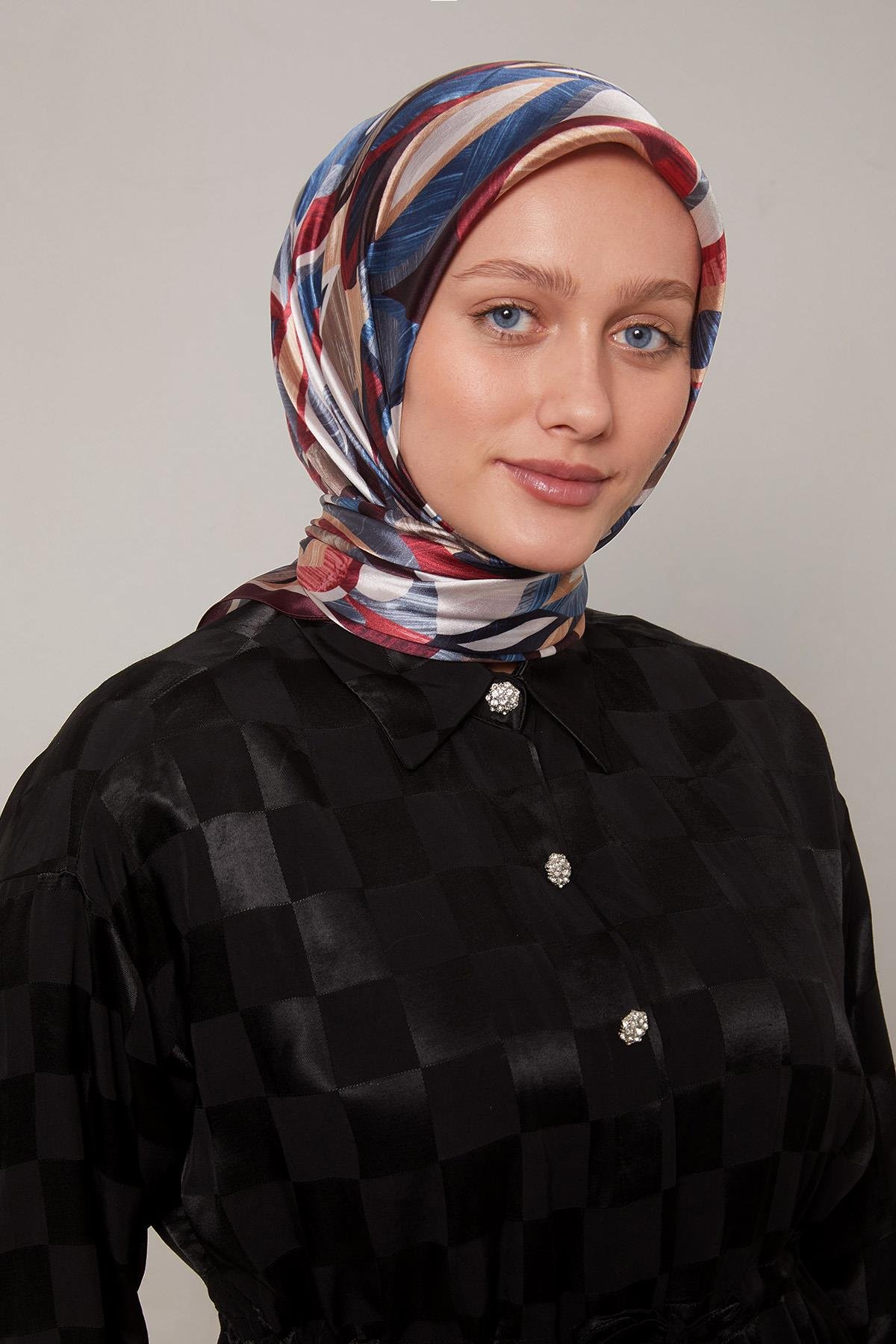 Fivescarf Bordo Çiçek Desen Kristal Eşarp